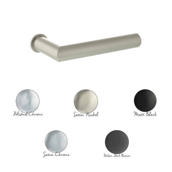 Forme Elle Lever Door Handle on Concealed Round Rose - Urban Dark Bronze - FCR236UDB