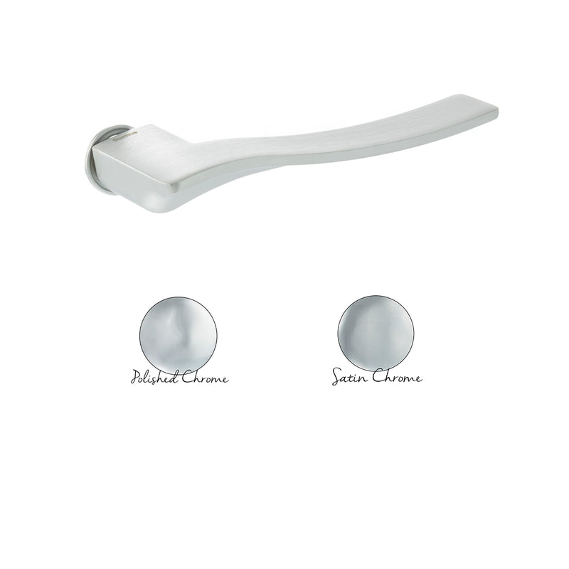 Forme Olimpia Lever Door Handle on Concealed Round Rose - Polished Chrome - FCR280PC