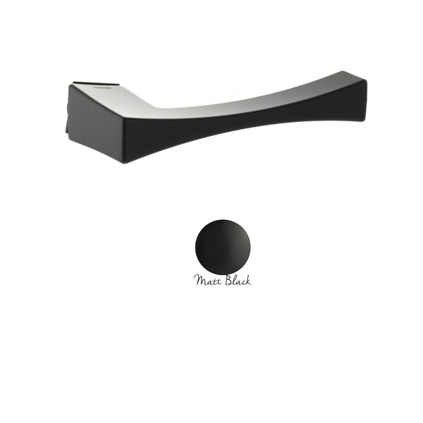 Forme Artemide Lever Door Handle on Concealed Square Rose - Matt Black - FCS213MB