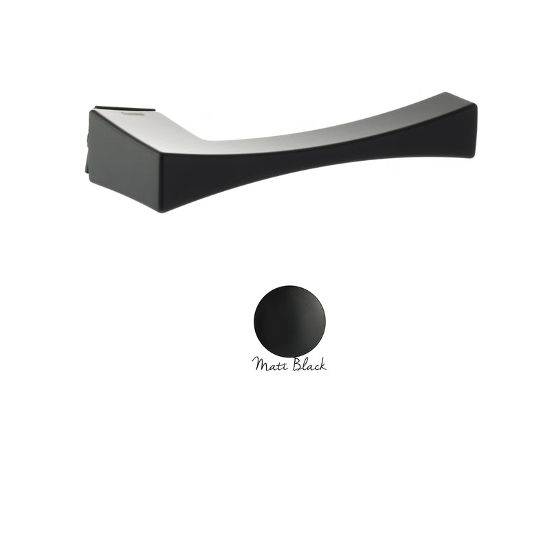 Forme Artemide Lever Door Handle on Concealed Square Rose - Matt Black - FCS213MB