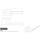 Manital Flash Lever On Square Rose - Anthracite - FH5ANT - Choice Handles