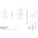 Eurospec - Easi-T Flat Latch 76mm Radius - Satin Stainless Steel - FLL5030SSS/R - Choice Handles