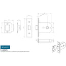 Eurospec - Flat Latch 64mm - Satin Chrome Plated - FLL8025SCP - Choice Handles