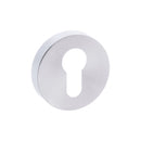 CleanTouch Anti-Bac Euro Escutcheons on Minimal Round Rose - Satin Chrome - CTFMRESC - Choice Handles