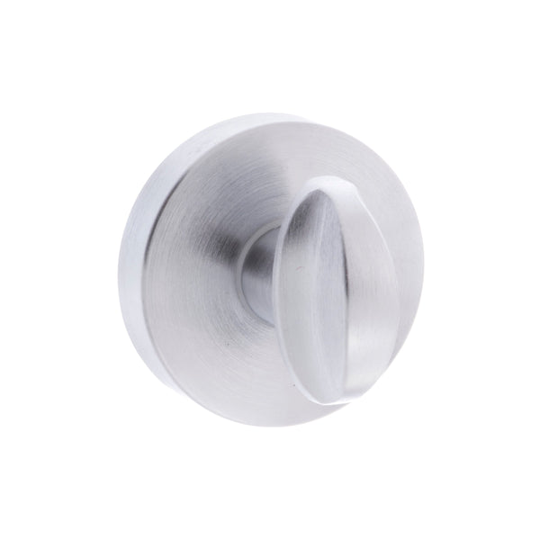 CleanTouch Anti-Bac WC Turn and Release on Minimal Round Rose - Satin Chrome - CTFMRWCSC - Choice Handles