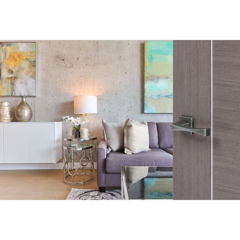 Forme Artemide Lever Door Handle on Minimal Square Rose - Urban Graphite - FMS213UG
