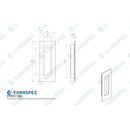 Eurospec - Steelworx Rectangular Flush Pull - Bright Stainless Steel - FPH1180BSS - Choice Handles