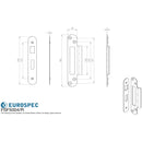 Eurospec - Forend Strike & Fixings - Bas/Ess/LSS - Radius  - Antique Brass - FSF5004AB/R - Choice Handles