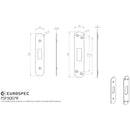 Eurospec - Forend Strike & Fixings - Eds/LDS - Radius  - Matt Black - FSF5007MB/R - Choice Handles