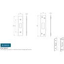 Eurospec - Forend Strike & Fixings - Eds/LDS - Square  - Antique Brass - FSF5007AB - Choice Handles