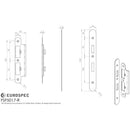 Eurospec - Forend Strike & Fixings - DLS7260Ep/DLS7860WC - Radius - Matt Black - FSF5017MB/R - Choice Handles