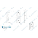Eurospec - Forend Strike & Fixing Pack To Suit Bs8621 Cylinder Deadlock - Radius - Satin Stainless Steel - FSF5029SSS/R - Choice Handles