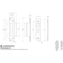 Eurospec - Forend Strike & Fixing Pack To Suit BS8621 Cylinder Sashlock - Radius - Satin Stainless Steel - FSF5030SSS/R - Choice Handles