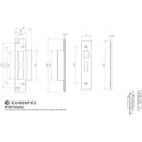 Eurospec - Forend Strike & Fixing Pack To Suit BS8621 Cylinder Sashlock - Bright Stainless Steel - FSF5030BSS - Choice Handles