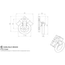 Carlisle Brass - Ring Pull on Gothic Cross Backplate 59mm - Black Antique - FTD1044BA - Choice Handles