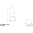 Carlisle Brass - Hammered Pattern Ball Knob 25mm - Pewter Effect - FTD1078BPE - Choice Handles