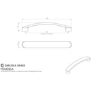 Carlisle Brass - Radius End Flat Bow Handle 160mm - Satin Nickel - FTD2035BSN - Choice Handles