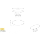 Carlisle Brass - Oval Knob 35mm - Satin Nickel - FTD255ASN - Choice Handles