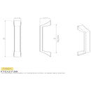 Carlisle Brass - Halcyon Handle 128mm - Satin Nickel - FTD273BSN - Choice Handles
