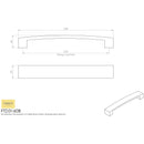 Carlisle Brass - Curva Bow Handle 224mm - Satin Nickel - FTD3160BSN - Choice Handles