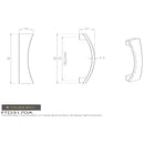 Carlisle Brass - Valetta Bow Handle 160mm - Satin Nickel - FTD3170ASN - Choice Handles