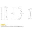 Carlisle Brass - Valetta Bow Handle 192mm - Polished Chrome - FTD3170BCP - Choice Handles