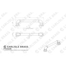 Carlisle Brass - Pipe Handle 128mm - Satin Nickel - FTD402BSN - Choice Handles