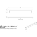Carlisle Brass - Linear Handle 192mm C/C - Satin Stainless Steel - FTD403ESSS - Choice Handles