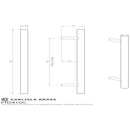Carlisle Brass - Stainless Steel T-Bar Handle 96mm - Stainless Steel - FTD410CSS - Choice Handles