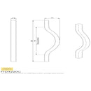 Carlisle Brass - Ovenco Handle 160mm - Polished Chrome - FTD4220CCP - Choice Handles