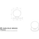 Carlisle Brass - Stainless Steel Spherical Knob 25mm - Satin Nickel - FTD425ASN - Choice Handles
