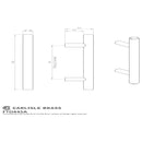 Carlisle Brass - Steel T-Bar Handle 96mm - Polished Chrome - FTD445ACP - Choice Handles