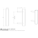 Steel T-Bar Handle 128mm - Matt Black - FTD445BMB - Choice Handles