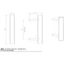 Carlisle Brass - Steel T-Bar Handle 128mm - Polished Chrome - FTD445BCP - Choice Handles