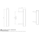 Steel T-Bar Handle 160mm - Matt Black - FTD445CMB - Choice Handles