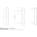 Carlisle Brass - Steel T-Bar Handle 224mm - Polished Chrome - FTD445ECP - Choice Handles