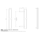 Carlisle Brass - Steel T-Bar Handle 768mm - Satin Nickel - FTD445PSN - Choice Handles