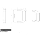 Carlisle Brass - D Handle 96mm - Satin Nickel - FTD460ASN - Choice Handles