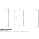 Carlisle Brass - Keyhole Handle 448mm - Satin Nickel / Polished Chrome - FTD470JSNCP - Choice Handles