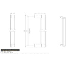 Carlisle Brass - Keyhole Handle 576mm - Satin Nickel / Polished Chrome - FTD470LSNCP - Choice Handles