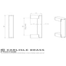 Carlisle Brass - Bar Handle 128mm - Satin Nickel / Stainless Steel - FTD4750BSNSS - Choice Handles