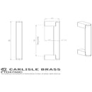 Carlisle Brass - Bar Handle 160mm - Satin Nickel / Stainless Steel - FTD4750CSNSS - Choice Handles