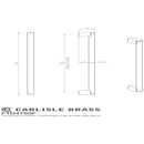 Carlisle Brass - Bar Handle 320mm - Satin Nickel / Stainless Steel - FTD4750FSNSS - Choice Handles