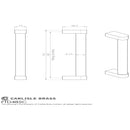 Carlisle Brass - Bauhaus Handle 160mm - Satin Nickel / Polished Chrome - FTD485CSNCP - Choice Handles