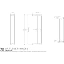 Carlisle Brass - Bauhaus Handle 320mm - Satin Nickel / Polished Chrome - FTD485FSNCP - Choice Handles