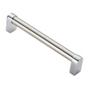 Carlisle Brass - Bauhaus Handle 320mm - Satin Nickel / Polished Chrome - FTD485FSNCP - Choice Handles