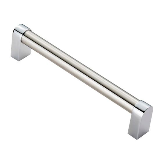 Carlisle Brass - Bauhaus Handle 320mm - Satin Nickel / Polished Chrome - FTD485FSNCP