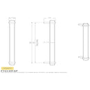 Carlisle Brass - Rail Handle 320mm - Satin Nickel - FTD495FSN - Choice Handles