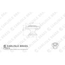 Carlisle Brass - Traditional Pattern Knob 34mm - Pewter - FTD515PT - Choice Handles