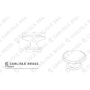 Carlisle Brass - Oxford Knob 38mm - Satin Nickel - FTD524SN - Choice Handles